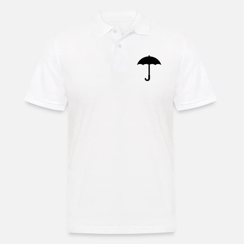 Regenschirm - Männer Poloshirt - Weiß
