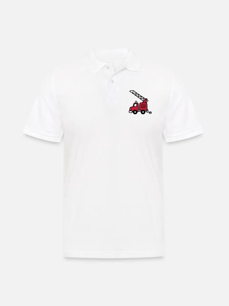 Feuerwehrauto (c) - Fire Truck - Men's Polo Shirt - white