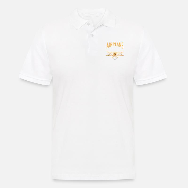 Airplane training centre - Männer Poloshirt - Weiß