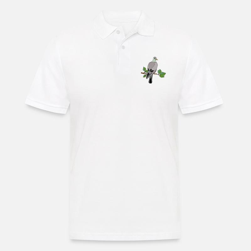 Vogel - Männer Poloshirt - Weiß