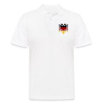 Albanie Allemagne Drapeau - Polo Homme - blanc - Devant - Kai (181cm)