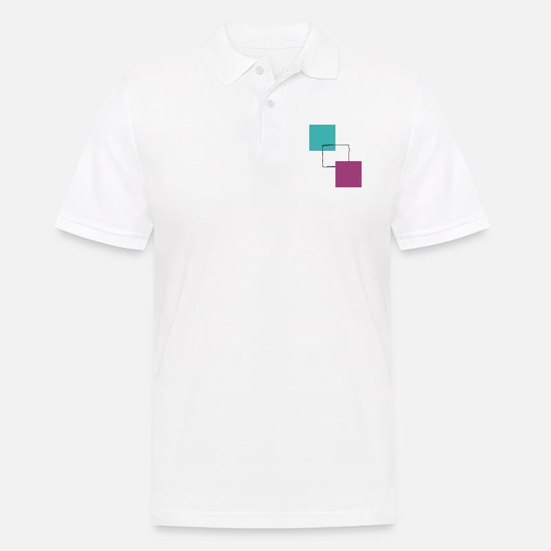Quadrato - Polo da uomo - bianco