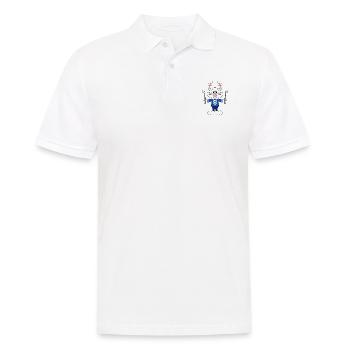 HASE - MAGIER - ZAUBERER - TIER - KIND - BABY - Männer Poloshirt - Weiß - Vorne - Kai (181cm)