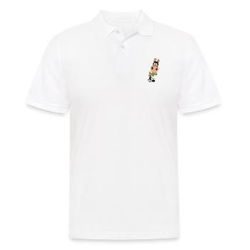 FUßBALLSPIELER - PFERD - PONY - FUßBALL - SPORT - Männer Poloshirt - Weiß - Vorne - Kai (181cm)