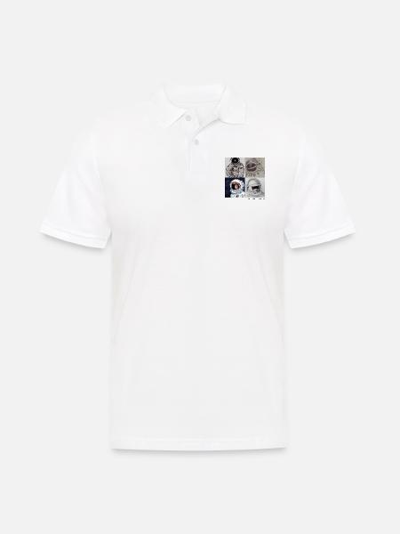 Zeichnung eines Astronauten - AI-Art - Männer Poloshirt - Weiß