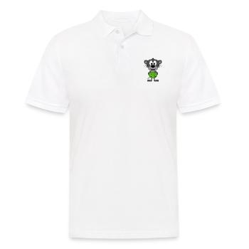 PANTHER - KLEEBLATT - TIER - KIND - BABY - Männer Poloshirt - Weiß - Vorne - Kai (181cm)