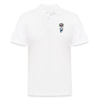 FRETTCHEN - LAUFEN - JOGGEN - MARATHON - SPORT - Männer Poloshirt - Weiß - Vorne - Kai (181cm)