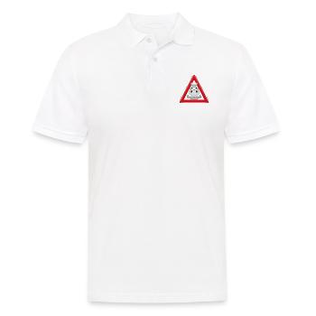 ACHTUNG NASHORN - TIER - TIERISCH - KIND - BABY - Männer Poloshirt - Weiß - Vorne - Kai (181cm)