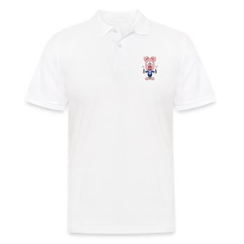 SCHWEIN - ZAUBERER - ZAUBERN - TIER - KIND - BABY - Männer Poloshirt - Weiß - Vorne - Kai (181cm)
