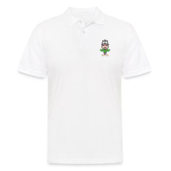 KLEEBLATT - MAULWURF - GLÜCK - TIER - KIND - BABY - Männer Poloshirt - Weiß - Vorne - Kai (181cm)