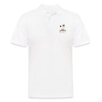 HUND - WEIHNACHTSBÄCKEREI - KEKSE BACKEN - TIER - Männer Poloshirt - Weiß - Vorne - Kai (181cm)