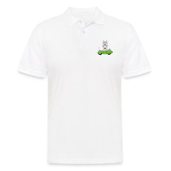 ZIEGE - AUTO - TIER - KIND - BABY - TIERISCH - Männer Poloshirt - Weiß - Vorne - Kai (181cm)