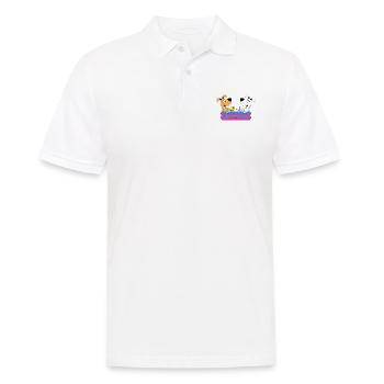 HUNDE - POOL - PLANSCHBECKEN - HUND - TIER - Männer Poloshirt - Weiß - Vorne - Kai (181cm)