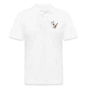 HUND - GITARRE - MUSIK - TIER - KIND - BABY - Männer Poloshirt - Weiß - Vorne - Kai (181cm)