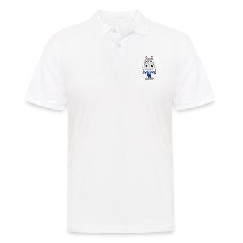 ZAUBERER - MAGIER - MAGIE - NASHORN - TIER - Männer Poloshirt - Weiß - Vorne - Kai (181cm)