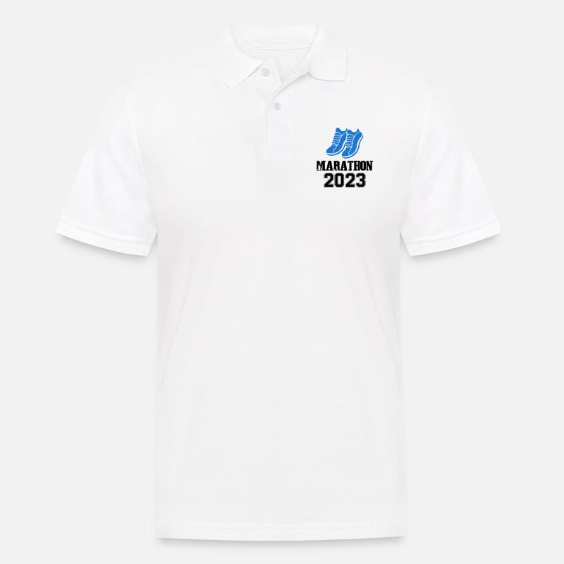 Marathon 2023 - Männer Poloshirt - Weiß