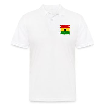 Les couleurs du Ghana - Polo Homme - blanc - Devant - Kai (181cm)