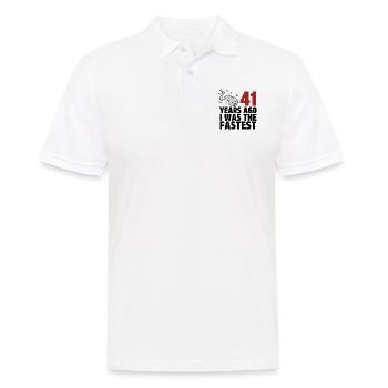 41 Years Ago I Was The Fastest - Men's Polo Shirt - white - Front - Kai (181cm)