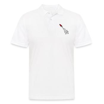 Bitcoin und Dollars - Männer Poloshirt - Weiß - Vorne - Kai (181cm)