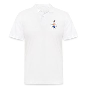 PFERD - PONY - ZAUBERER - ZAUBERN - MAGIER - TIER - Männer Poloshirt - Weiß - Vorne - Kai (181cm)
