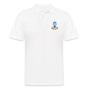 BASKETBALL - SPORT - EINHORN - KIND - BABY - Männer Poloshirt - Weiß - Vorne - Kai (181cm)