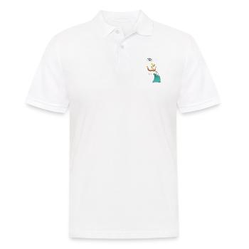 MÖWE - ITALIEN - GONDOLIERE - SURFER - O SOLE MIO - Männer Poloshirt - Weiß - Vorne - Kai (181cm)