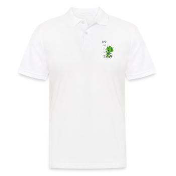 KITEN - KITE - KITESURFEN - KITESURFER - DINO - Männer Poloshirt - Weiß - Vorne - Kai (181cm)