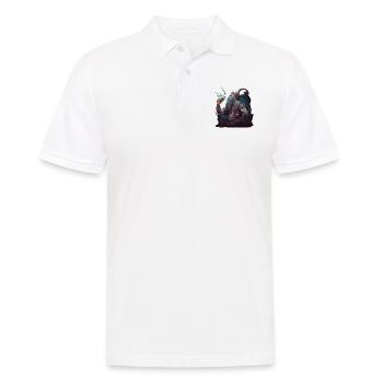 Neptun der römische Gott mit Bier - Männer Poloshirt - Weiß - Vorne - Kai (181cm)