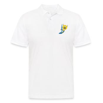 WINDSURFER - MONSTER - SURFER - WASSERSPORT - Männer Poloshirt - Weiß - Vorne - Kai (181cm)