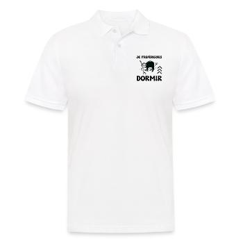 je préférerais dormir - Polo Homme - blanc - Devant - Kai (181cm)