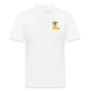 ERDMÄNNCHEN - STERNSCHNUPPE - SURFER - TIER - Männer Poloshirt - Weiß - Vorne - Kai (181cm)