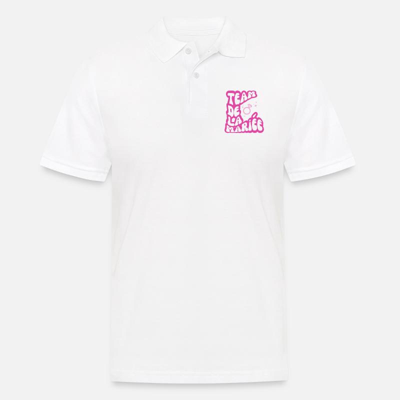 Team Bride pink - Brautgeschenk - Männer Poloshirt - Weiß