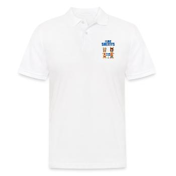 I LIKE SHETTYS - PFERDE - PFERD - Männer Poloshirt - Weiß - Vorne - Kai (181cm)