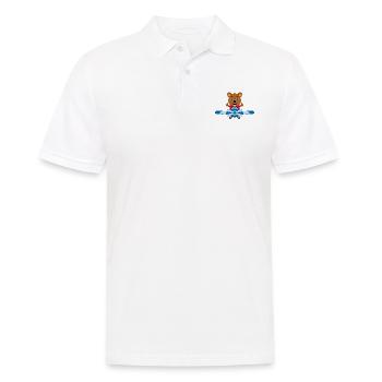 PILOT - BÄR - Männer Poloshirt - Weiß - Vorne - Kai (181cm)