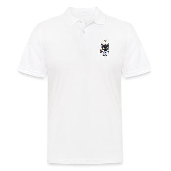 KATZE - ENGEL - KATZEN - KÄTZCHEN - KATER - Männer Poloshirt - Weiß - Vorne - Kai (181cm)