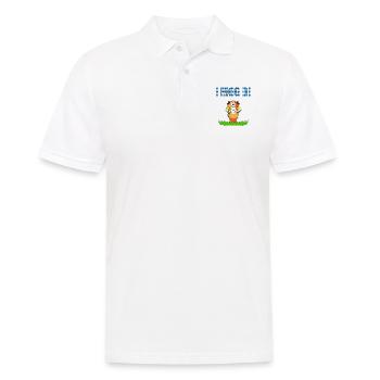 MEERSCHWEINCHEN - TIER - BLUMEN - I MOG DI - Männer Poloshirt - Weiß - Vorne - Kai (181cm)