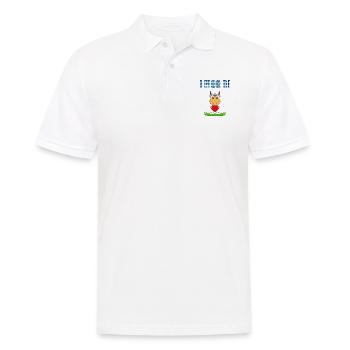 I MOG DI - KUH - HERZ - LIEBE - VERLIEBT - TIER - Männer Poloshirt - Weiß - Vorne - Kai (181cm)