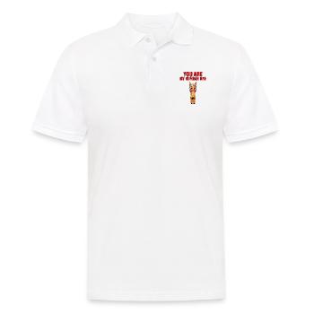 YOU ARE MY NUMBER ONE - PFERD - PFERDE - Männer Poloshirt - Weiß - Vorne - Kai (181cm)