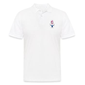 EINHORN - ZAUBERER - ZAUBEREI - MAGIE - ZAUBERN - Männer Poloshirt - Weiß - Vorne - Kai (181cm)