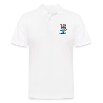 SNOWBOARD - WINTERSPORT - WILDSCHWEIN - PISTENSAU - Männer Poloshirt - Weiß - Vorne - Kai (181cm)