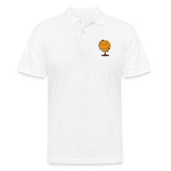 BASKETBALL - WELT - GLOBUS - SPORT - Männer Poloshirt - Weiß - Vorne - Kai (181cm)