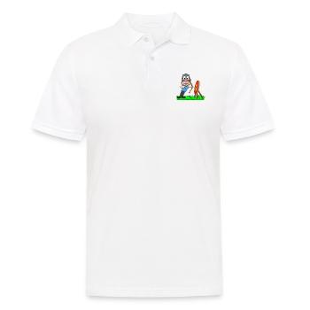 MAULWURF - BOGENSCHIEßEN - BOGENSCHÜTZE - SPORT - Männer Poloshirt - Weiß - Vorne - Kai (181cm)