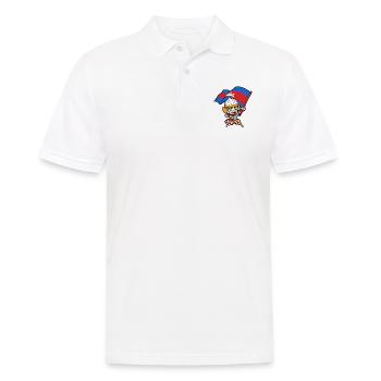 Temple du Cambodge Khmer Vintage drapeau je cadeau - Polo Homme - blanc - Devant - Kai (181cm)