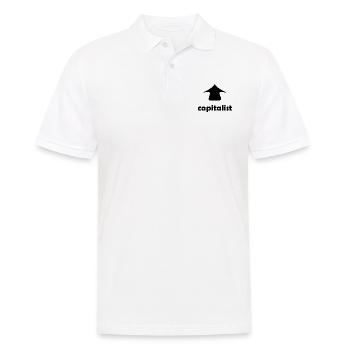 Der Investor und Kapitalist - Männer Poloshirt - Weiß - Vorne - Kai (181cm)