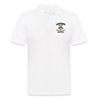 Der Urlaub in Madeira - Männer Poloshirt - Weiß - Vorne - Kai (181cm)