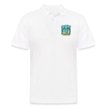 summer lake nature flora art pool sea beach love - Men's Polo Shirt - white - Front - Kai (181cm)