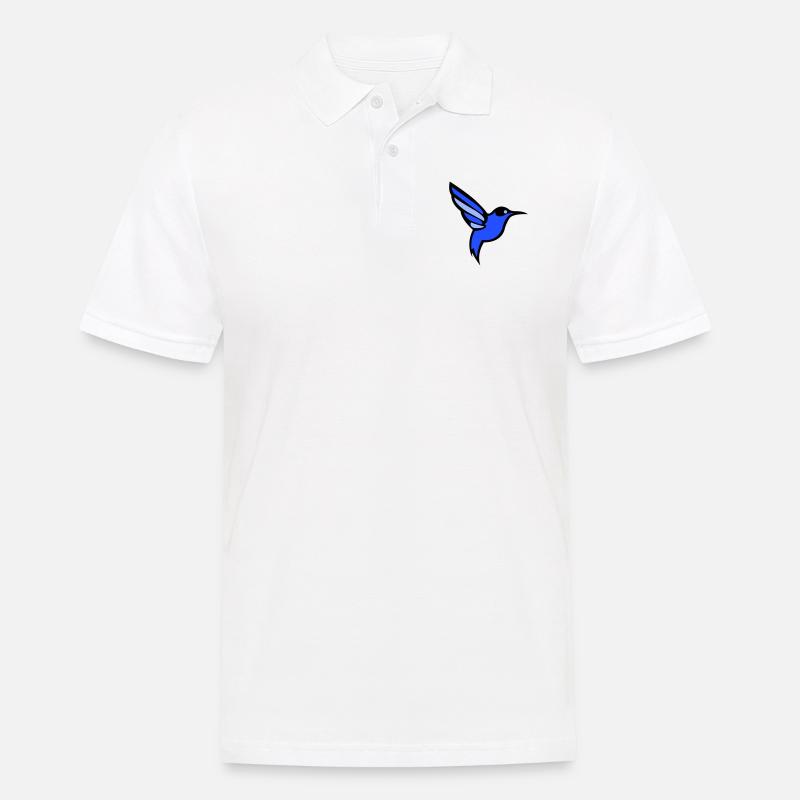 kolibri vogel - Männer Poloshirt - Weiß