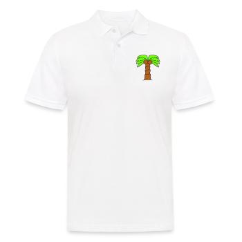 Palm Tree Island Tree Plage Vacances Noix de Mer Cool - Polo Homme - blanc - Devant - Kai (181cm)