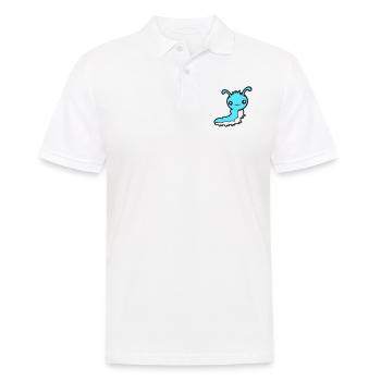 Cute caterpillar small friendly larva worm happy - Men's Polo Shirt - white - Front - Kai (181cm)