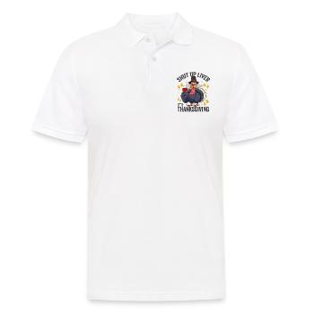 Shut Up Liver It's Thanksgiving - Men's Polo Shirt - white - Front - Kai (181cm)